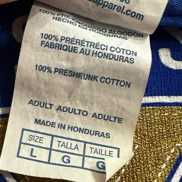 Kansas City Royals T Shirt Adult L World Series 2015 Blue Gold Short Sleeve - Picture 5 of 5